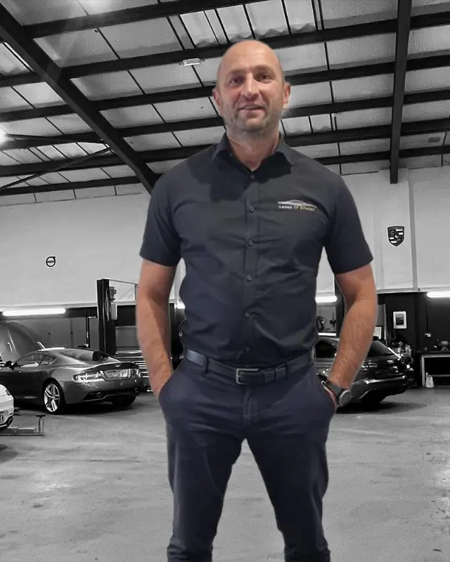 Robert Lang in the Langs Automotive workshop
